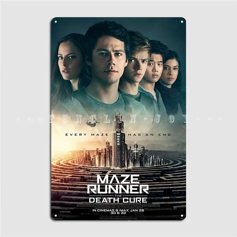Maze Runner: The Death Cure Metal Sign Cinema Living Room Club Bar Customize Wall Plaque Tin Sign Poster