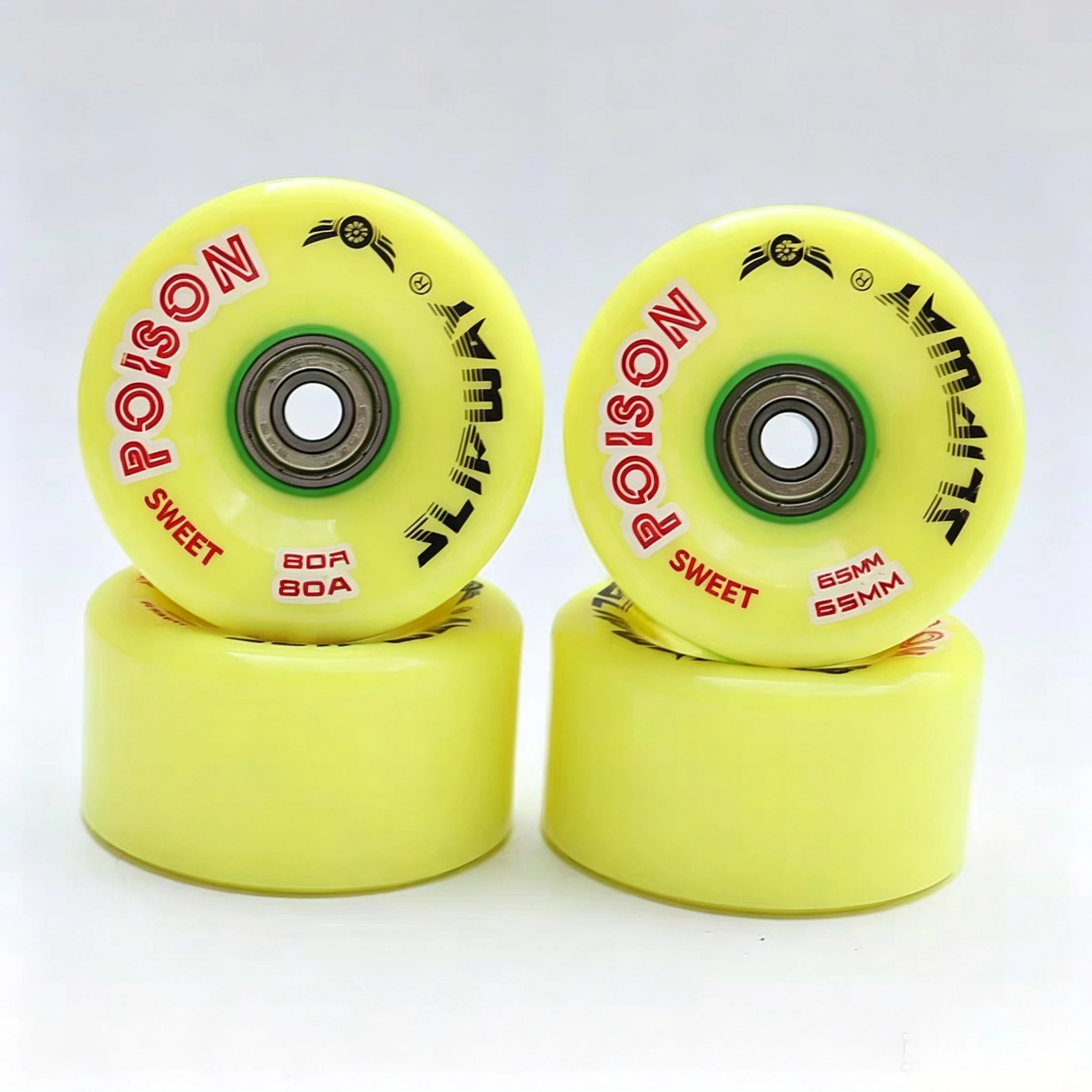 Double-row roller skates wheel brush street roller skates wheel four-wheel skateboard rubber wheel PU wear-resistant high-elasti view 4