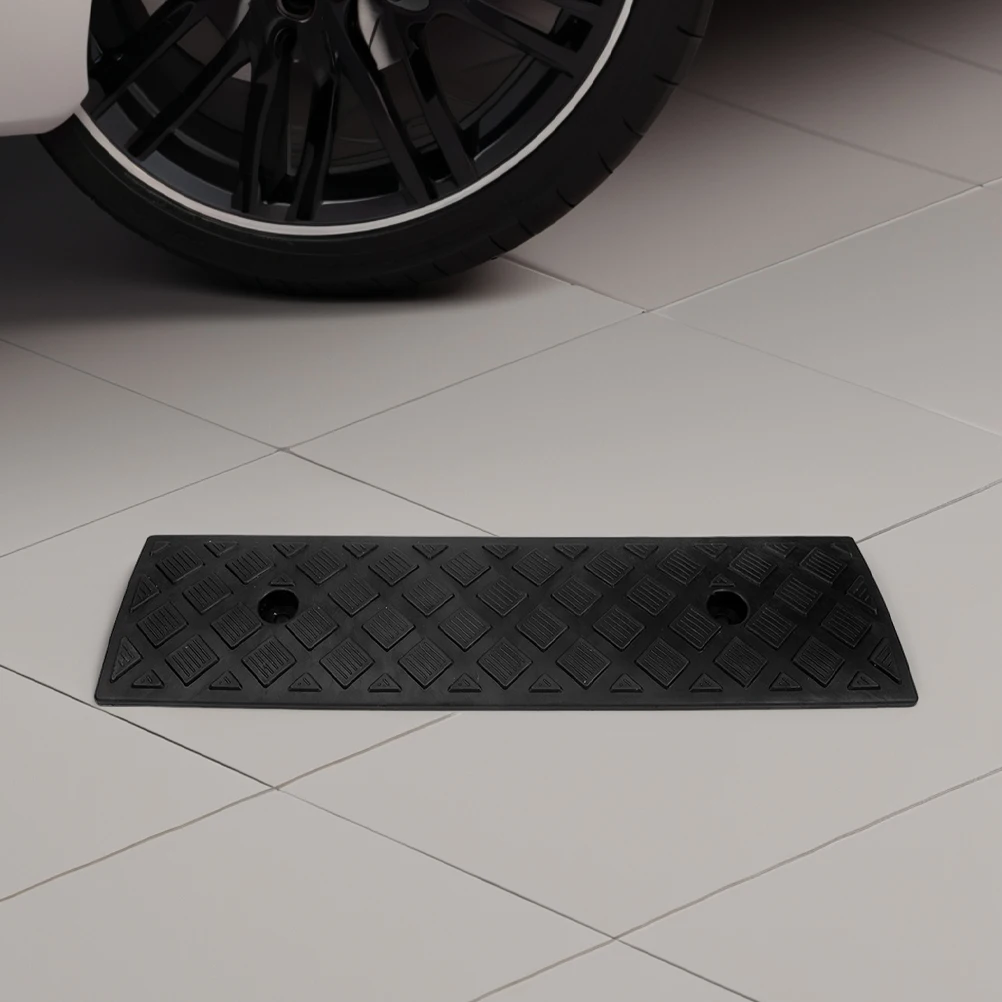 

2PCS Rubber Plastic Ramp for Car Bike Wheelchair Curb Driveway Entry Indoor Outdoor Portable Slope Mat Doorway Garage
