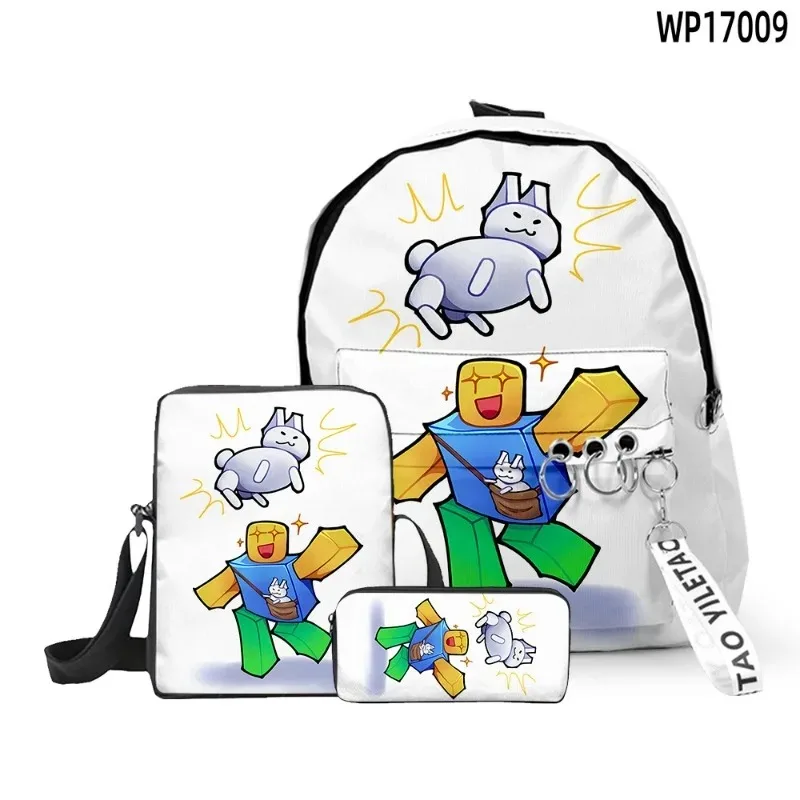 

Robloxs Forsaken Gubby Primary Secondary School Students Schoolbag Backpack, Pencil Case, Shoulder Bag 3pcs/set