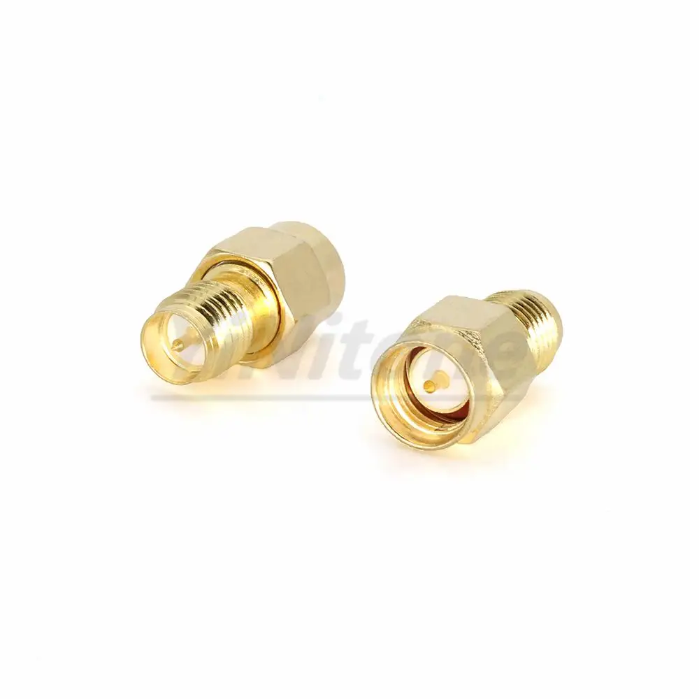 RP SMA Jack Straight RF Adapter 50 Ohm up to 18Ghz SMA Connector Male Plug To RP-SMA Female Connector