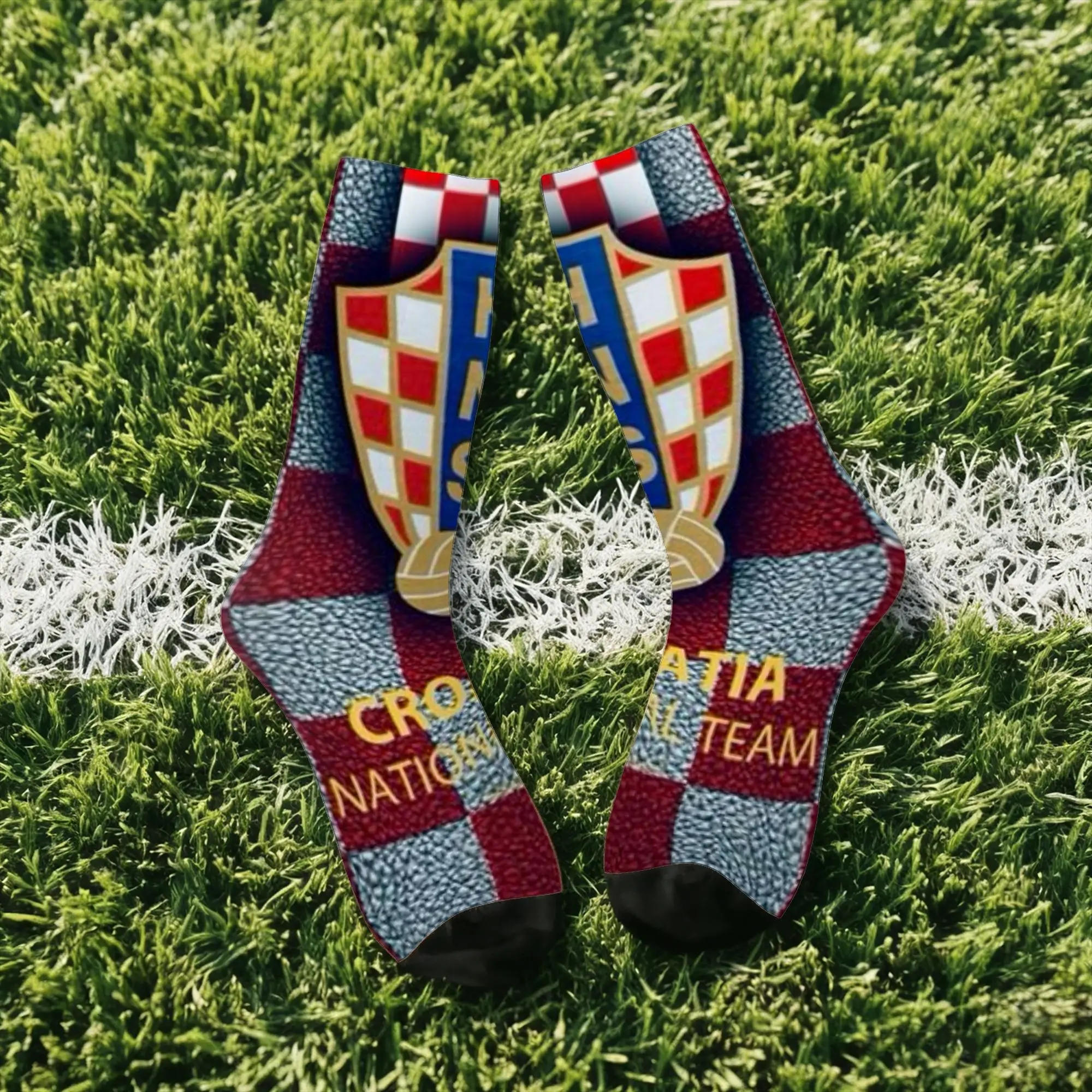 Hip Hop Vintage Croatia Crazy Herren-Kompressionssocken, Unisex, Harajuku, nahtlos bedruckt, lustige Socken, Match Day Essentials