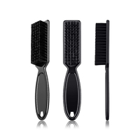 Black Professional Beard Brush Vintage Styling Shaving Tool with Oil Head for Men Barber Grade Carving Cleaning