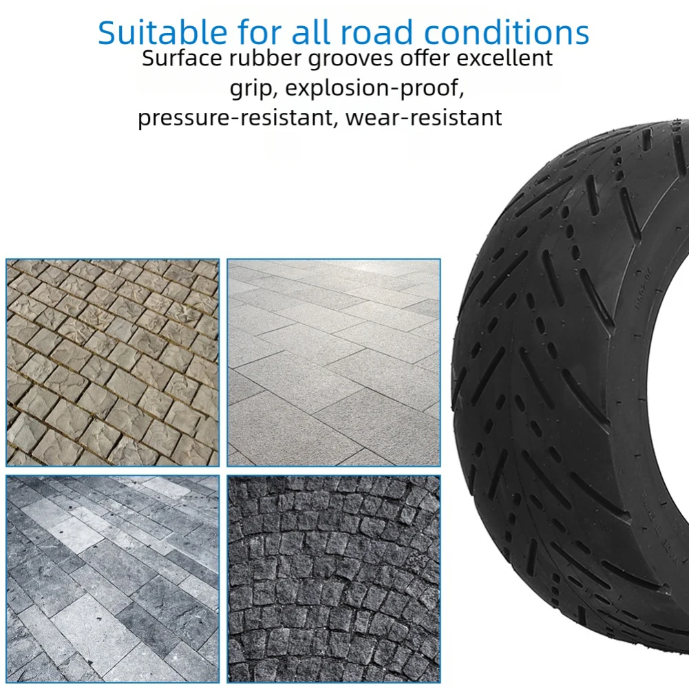 

For Dualtron Thunder Compatible 11 inch 90/65 6 5 Tubeless OffRoad Tire Featuring Rubber and Optimized Grip Pattern