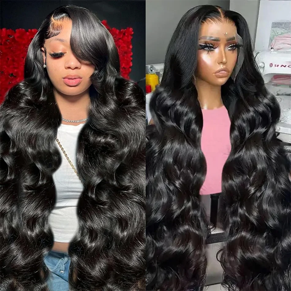 30 Inch Wavy 13X6 Lace Frontal Wigs Human Hair 200% Density Body Wave HD Lace Front Wigs Human Hair Pre Plucked Glueless Wigs