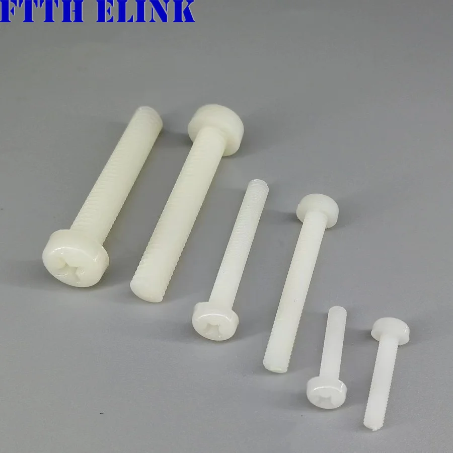 Nylon Insulated Screw, Round Head, Cross Shaped Bolt, Nylon, M6 * 8, 10, 15, 20, 25, 30, 35, 40, 50, 100Pcs, Free Shipping