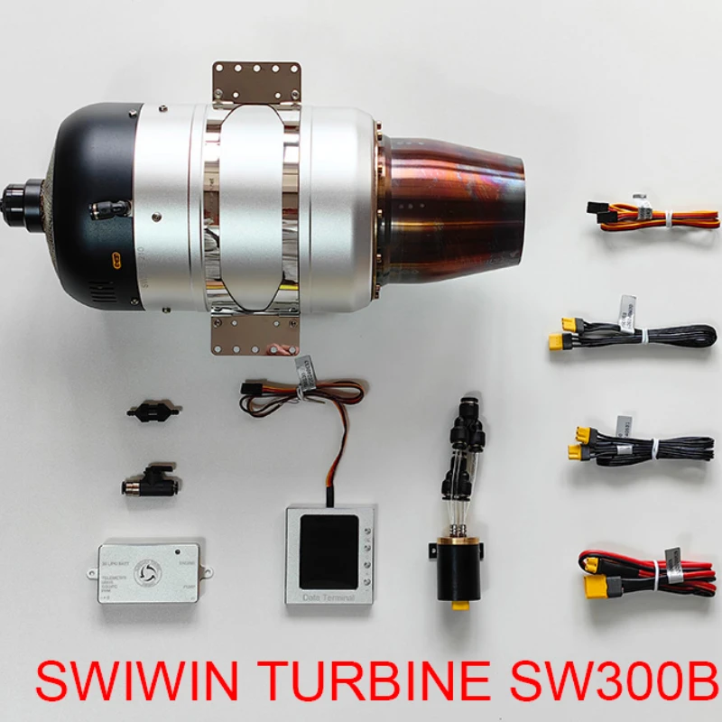 SW300B 터보제트 엔진 모델 30kg 추력 금속 터빈 엔진 모델 DIY 개조 모델 장난감