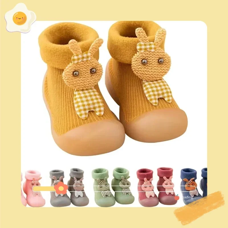 الأطفال داخلي زائد المخملية الدافئة وغير زلة طفل لينة أسفل عروسة كارتون الثلوج سميكة حذاء طفل صغير حذاء طفل الصبي