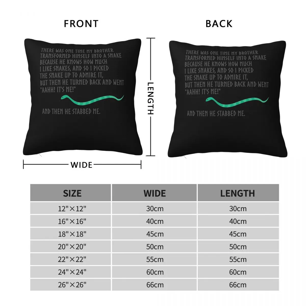 And Then He Stabbed Me Square Pillowcase Polyester Linen Velvet Creative Zip Decorative Home Cushion Cover 45x45