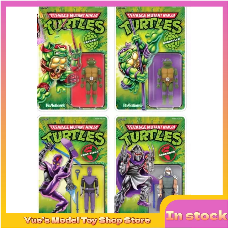 【En stock】Super7 Teenage Mutant Ninja Turtles First Wave Shredder Foot Gang Ninja Bigfoot Raphael Donatello Figura de Anime