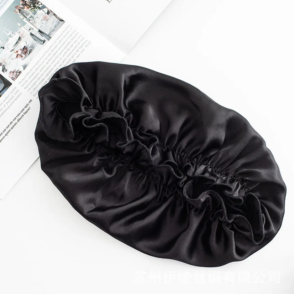1 قطعة بونيه النوم الحرير للنساء الحرير العناية بالشعر قبعة ليلة النوم غطاء لينة مرنة موجة حافة قبعة لجميع المواسم