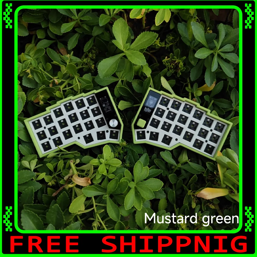 Corne Wireless Split Keyboard Kit RGB Hotswap Customize Split Mechanical Keyboard Kit With Screen Knob Joystick Support ZMK Gift