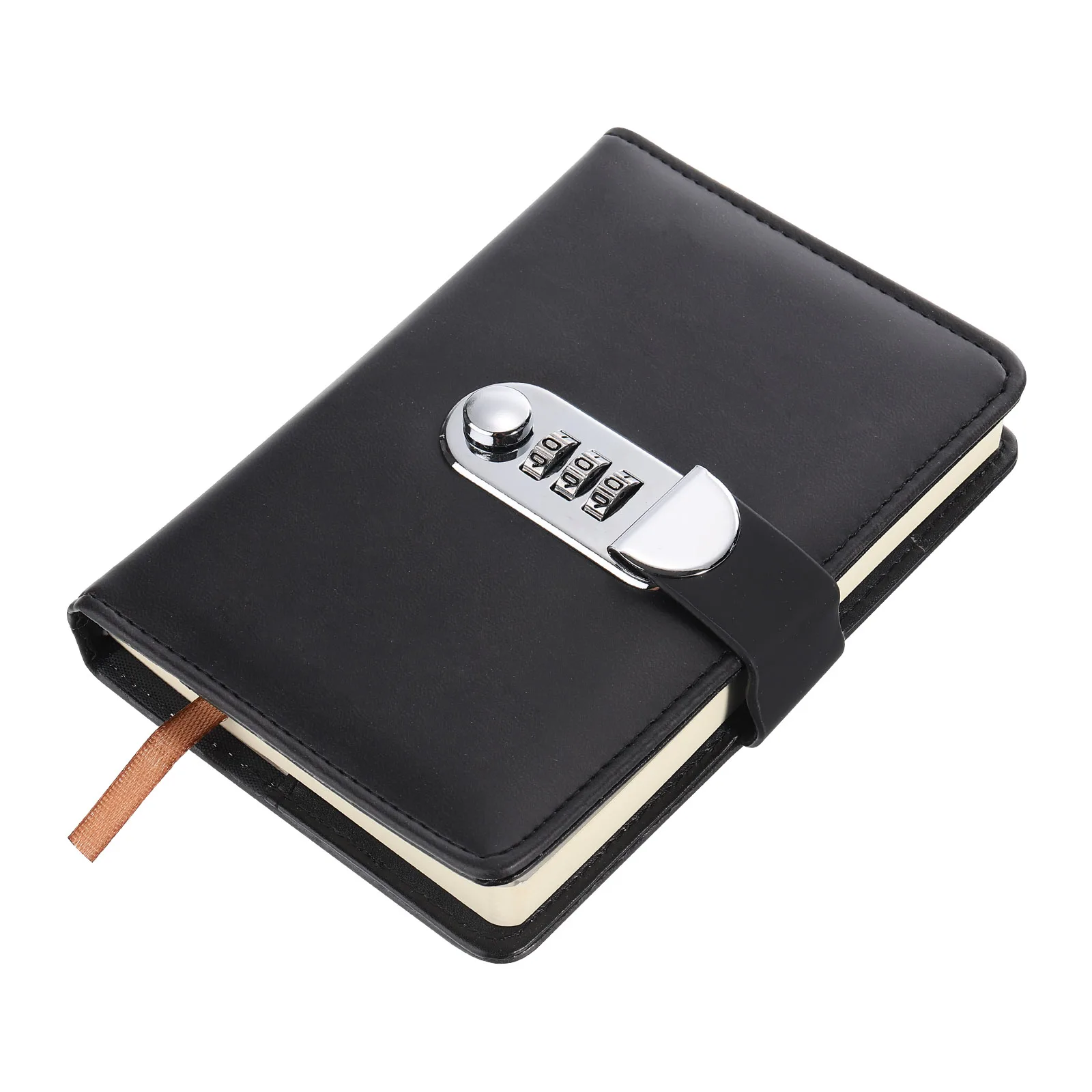 A6 Diary with Lock Journal with Lock Cute Journaling Leather Notebook Journal 128Pages Diary with Pen Slot Card Slot Waterproof