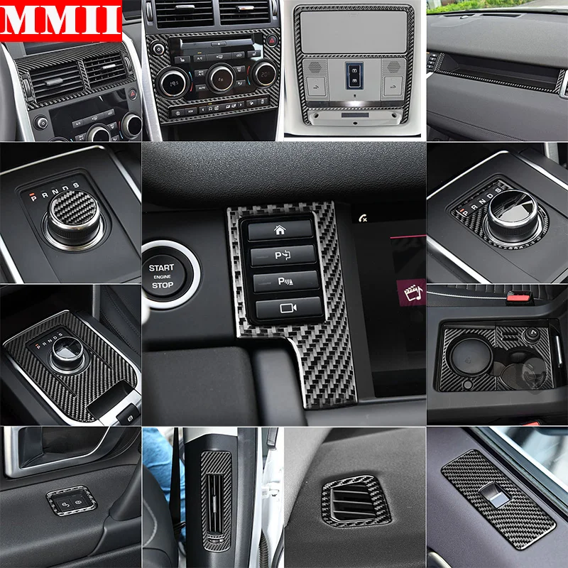 MMII Carbon Fiber For Land Rover Discovery Sport 2015-2019 Full Set Console Instrument Knob Stciker Interiors Trim Accessories