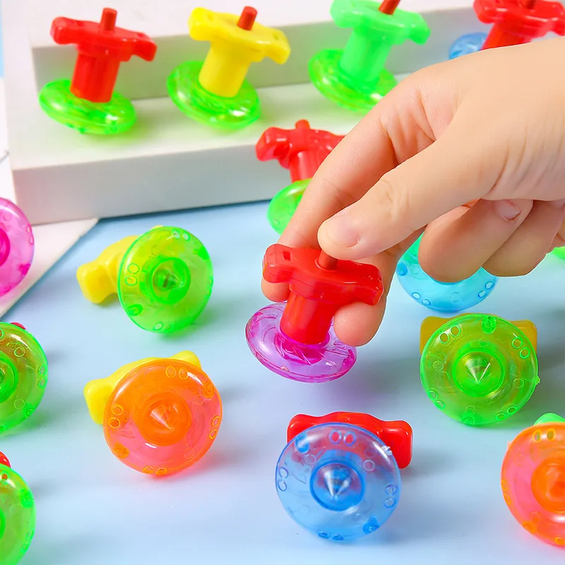 10 pcs Mini rotating speed top creative nostalgic children's toy torsion top spinning kindergarten gift