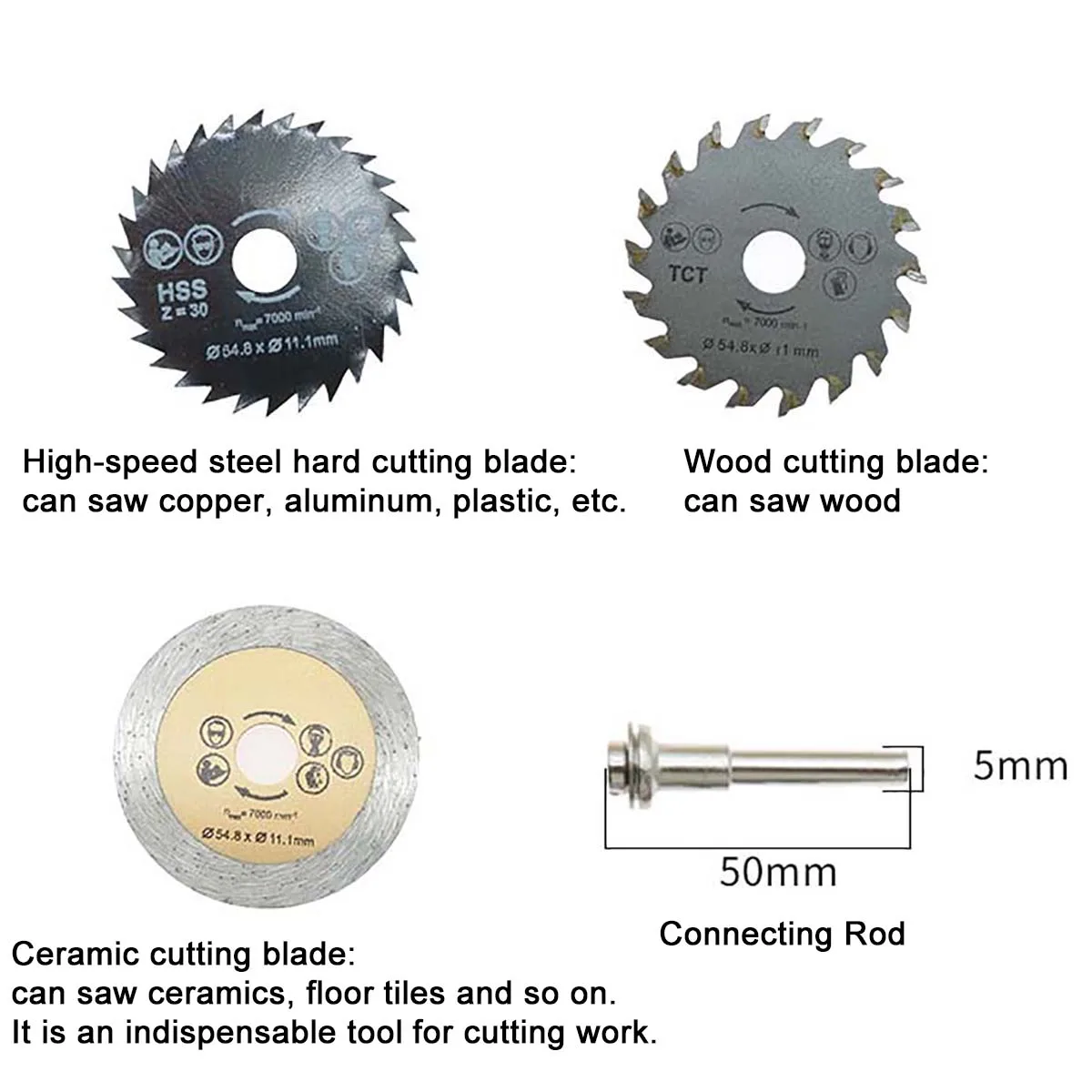 1 Set 3 Types Saw Blades Set with Connecting Rod Cutting Set Multifunctional Hacksaw Blades for Cutting Jade Stone Metal Wood