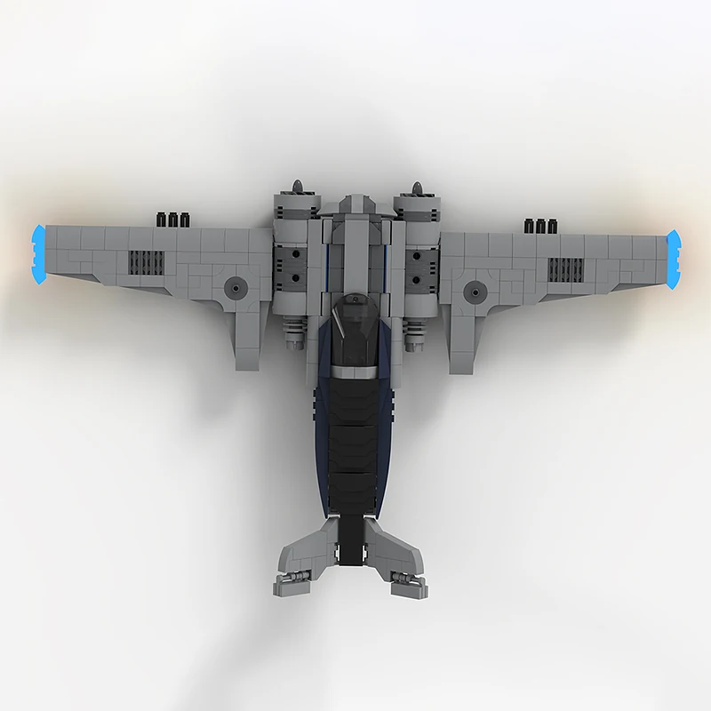 Film Luar Angkasa Seri Militer MOC Raywing Mk. I XL-25 Jet Fighter Model Blok Bangunan Batu Bata Orisinalitas Hadiah Mainan Anak Laki-laki Puzzle DIY