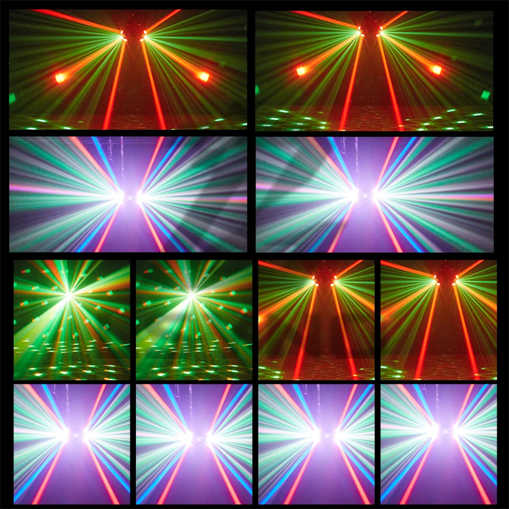 100W Disco Ball Party Light DMX512 LED Beam Double Moving Head Strobe Rotating DJ Mobile Stage Effect For Club Wedding Events