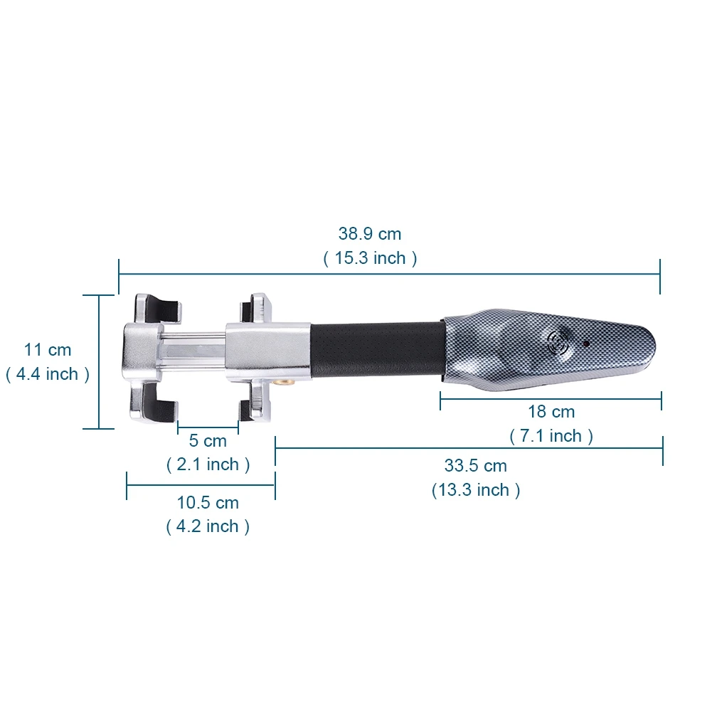 Car Steering Wheel Lock Micro-vibration Alarm Lock Car Anti-theft Lock T-type Multi-function Self-defense Front Lock