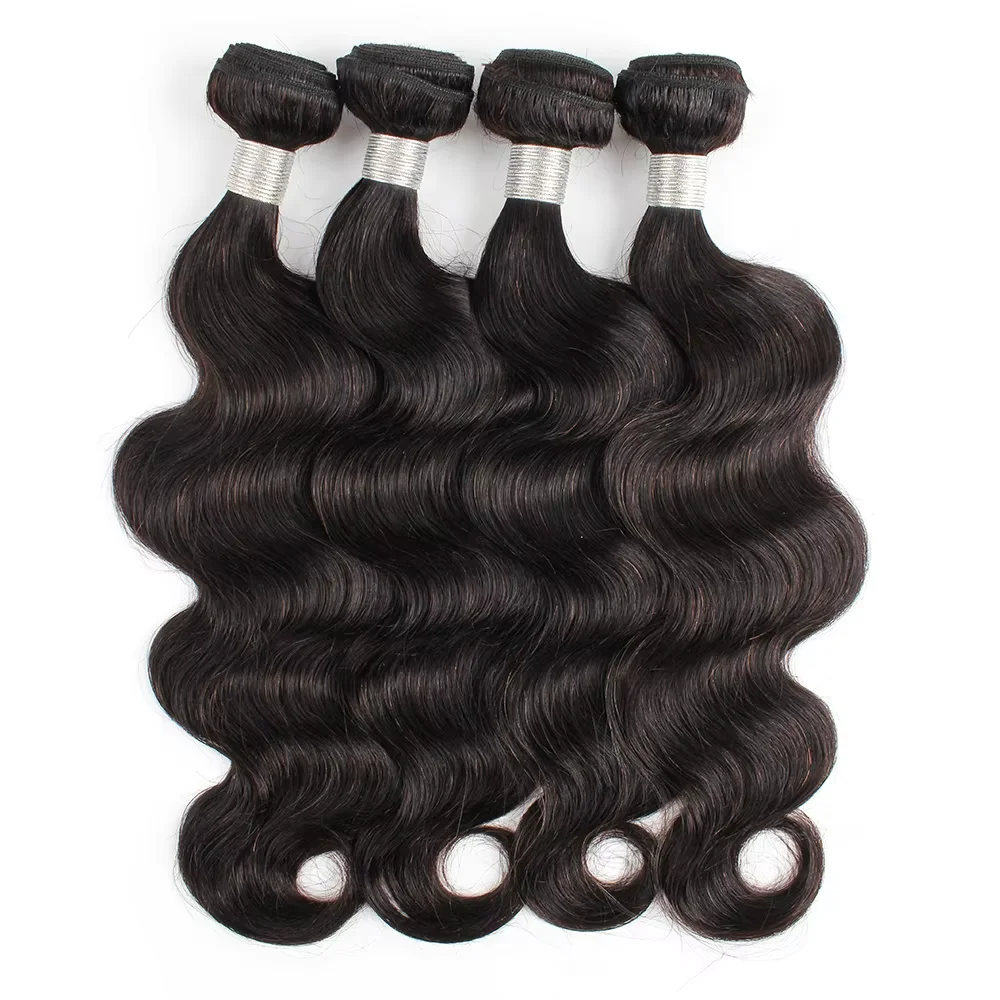 30 40 Inch 12A Body Wave Human Hair Bundles Brazilian Curly 3 4 Bundles Raw Hair Extensions Double Weft Bundle