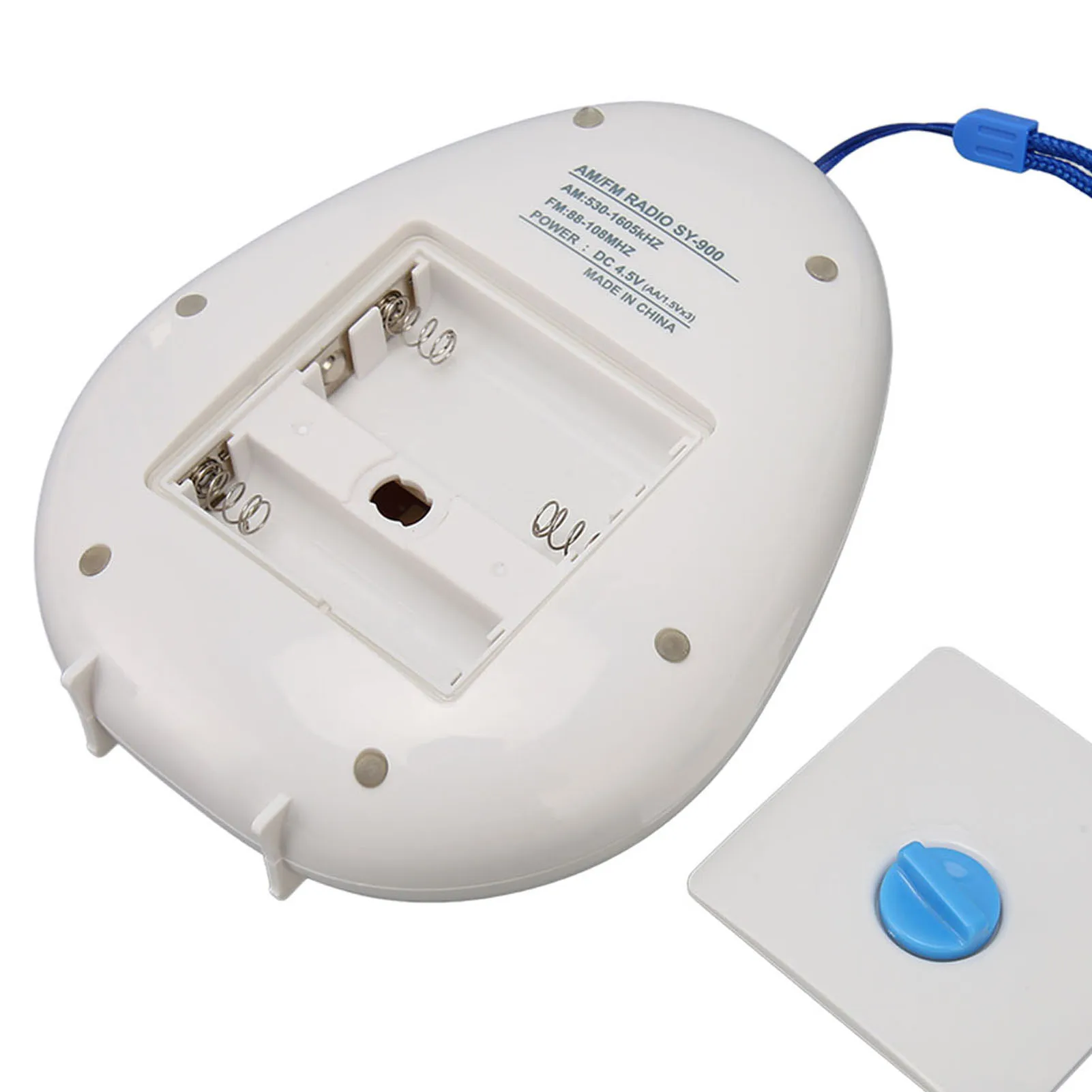 Duschradio, einfach eingebauter Lautsprecher, wasserdicht, AM-FM-Duschradio, ABS, für Strand, für Duschraum