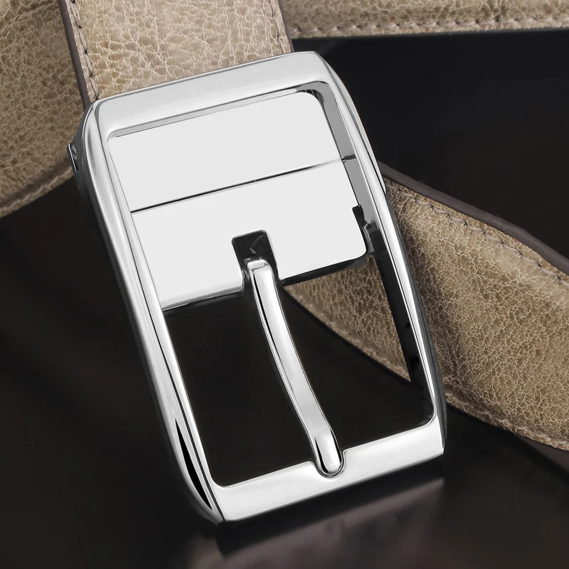 Alta qualidade clássico pino fivela de couro genuíno correias casuais jovens meninos cintos cowboy moda cowskin ceinture homme b572