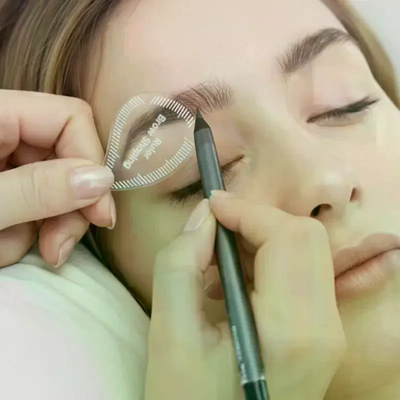 Brow Shaping Ruler Template Stencils Fast Drawing PMU Eyebrow Hair Stroke Eyeliner