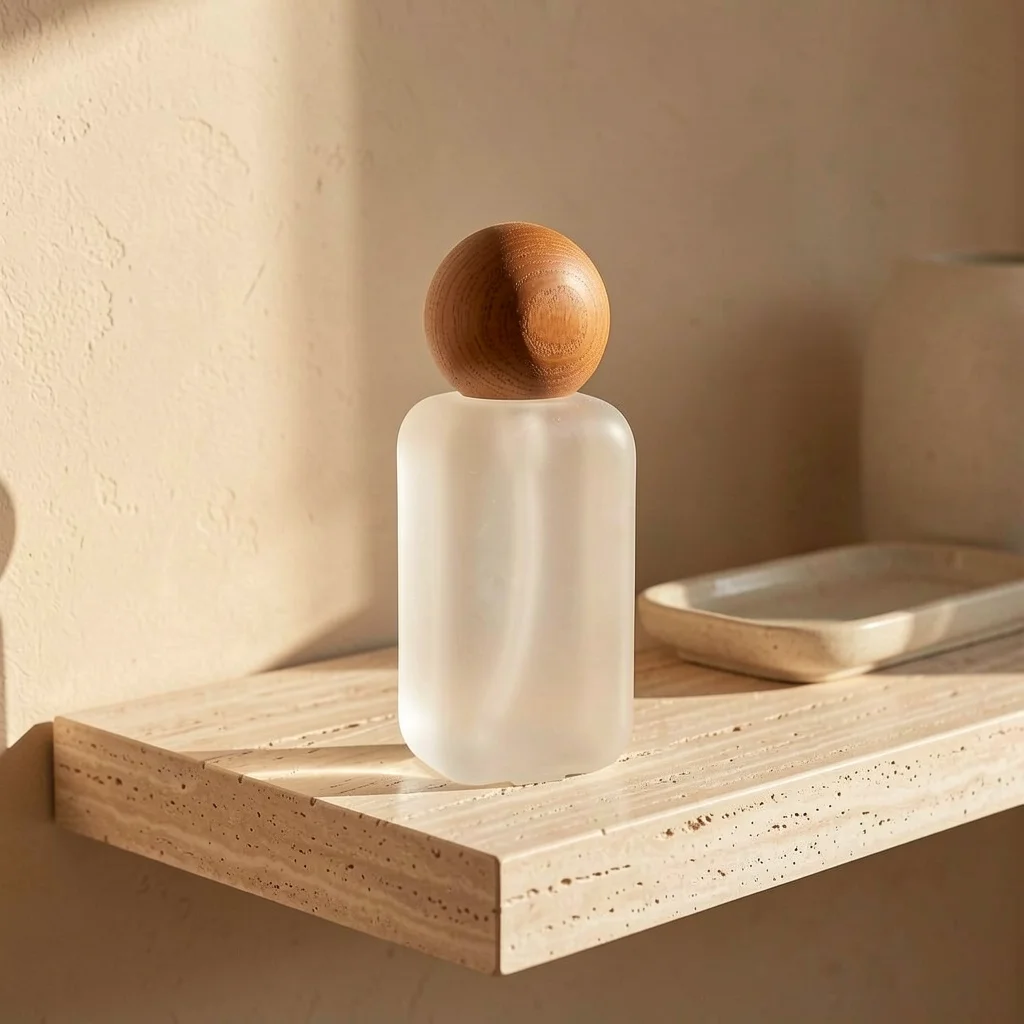 Refillable Perfume Spray Bottle Glass Empty Perfume Bottle Perfume Sample Bottle Wooden Travel Atomizer For Gift Packaging