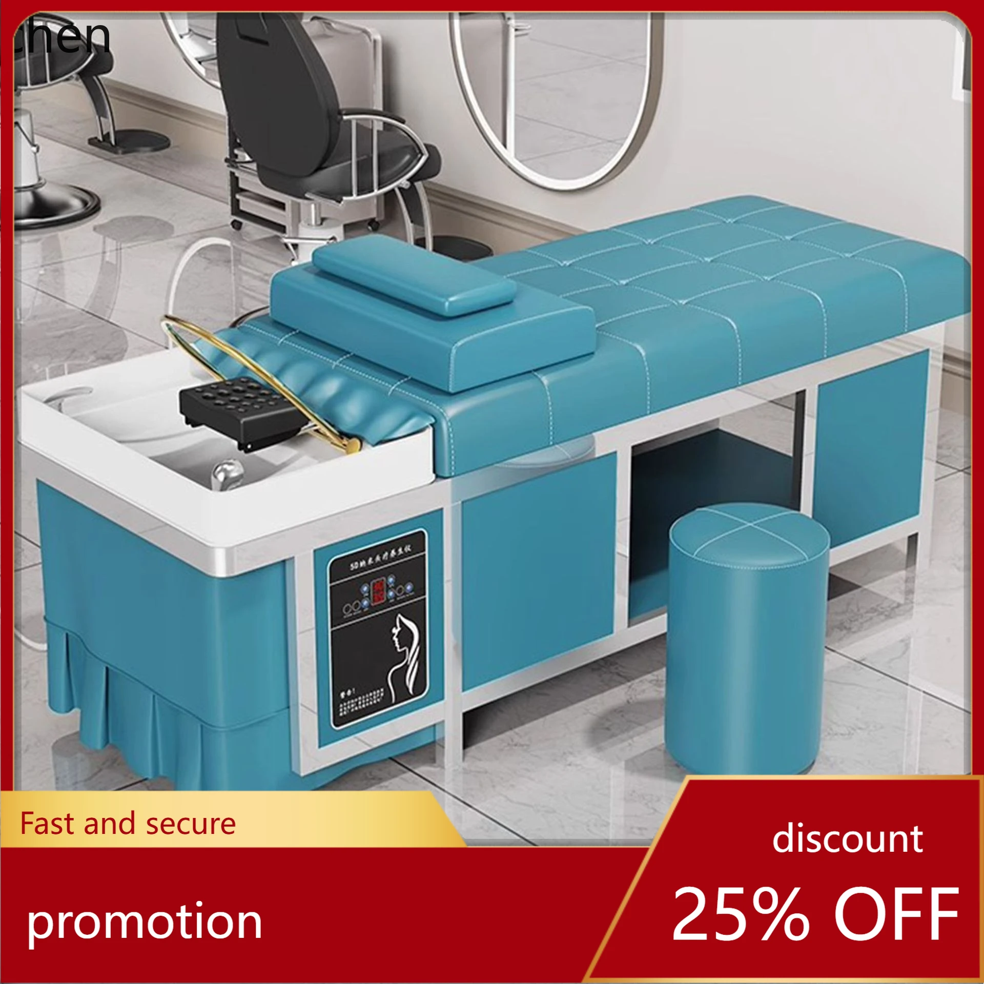 

HXL Head Therapy Shampoo Bed Water Circulation Steaming Bed for Beauty Salon Use