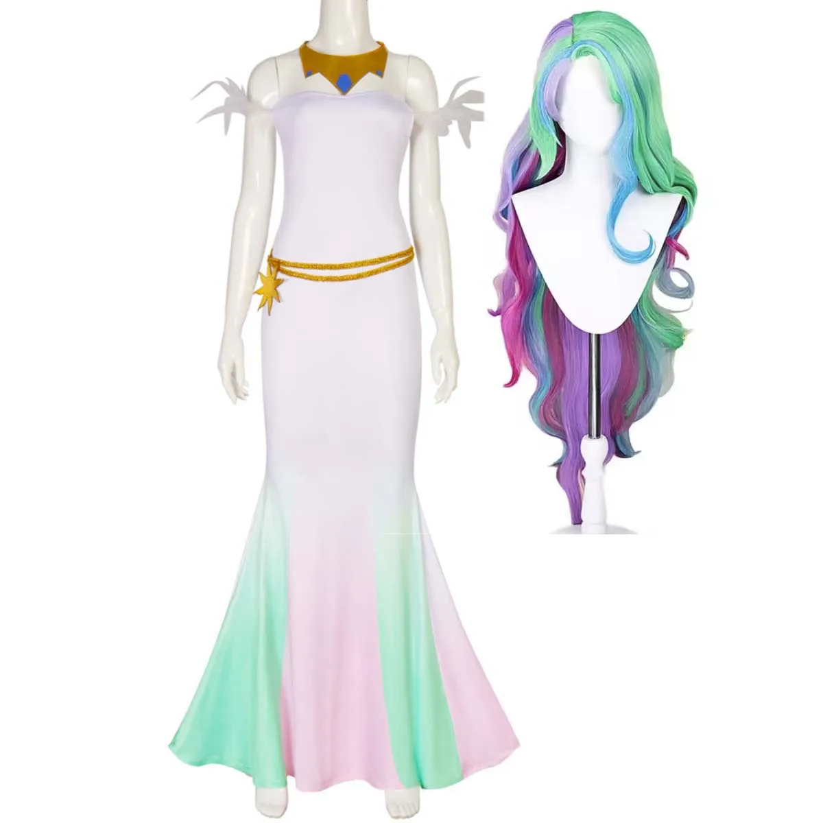 Women Friendship Is Magic Princess Celestia Cosplay Costume Or Wig -  AliExpress 200000532