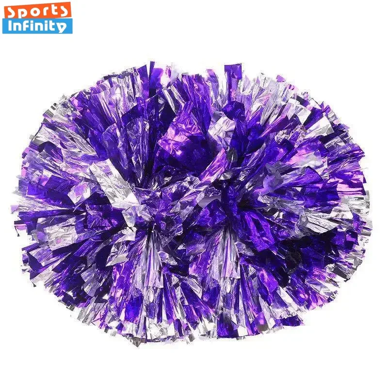 1pc Cheerleading Pom Poms mit Griff Cheer Balls große Gold Silber rot gelb blau Hand Tanz Pompons Zubehör für Frauen Kinder