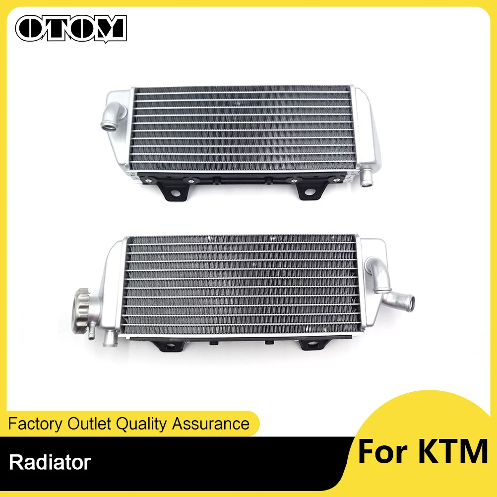 OTOM Motorcycle Aluminum Radiator Dirt Bike Motocross Engine Water Tank Cooler For KTM SX XCW EXC XC HUSQVARNA TC FX TX 125-350