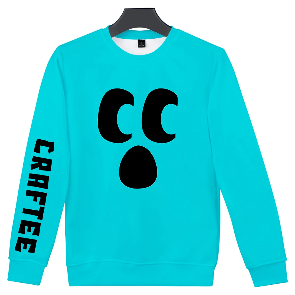 4 To 14 Years Kids Hoodies Craftee Face 3D Printed Hoodie Sweatshirt Boys Girls Anime Cartoon Brand Jacket Coat Children Clothes
