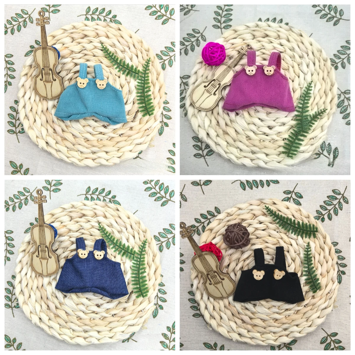 

In Stock】10cm Gromit x Labubu Overalls Set - Plush-Friendly Changeable Outfit w/ Pendant Accs" toys blythe doll