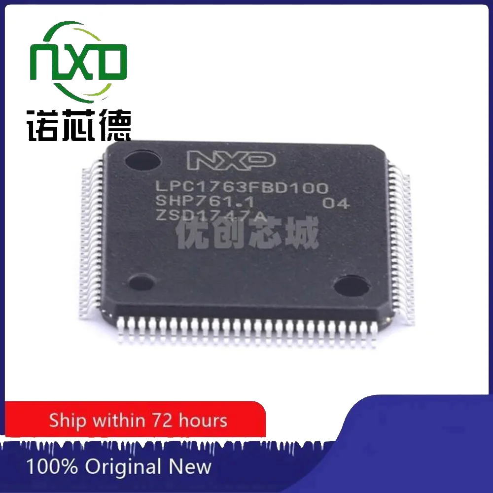 

10PCS / LOT 100% NEW LPC1763FBD100 LQFP-100 EMBEDDED MICROCONTROLLER CHIP ELECTRONIC COMPONENTS