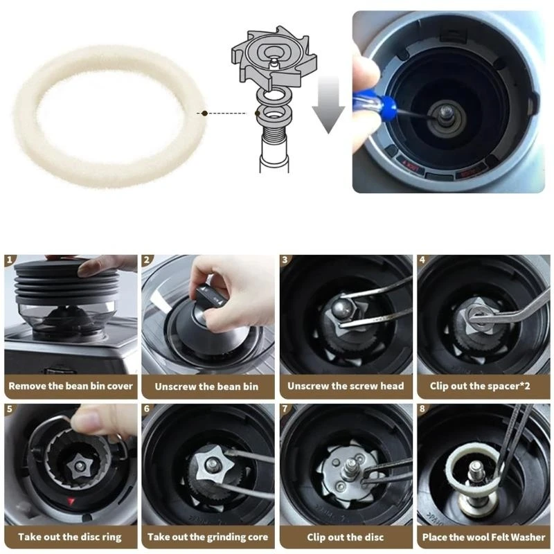 5peeces чувствовали герметизационные кольца, ощущаем текстуру для тихого и стабильного шлифования кофе