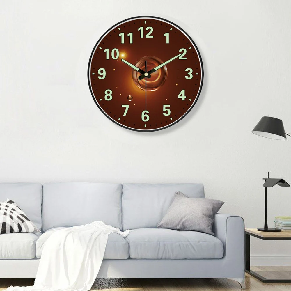 1PC Modern Luminous Clock Light And Shadow Series Wall Clock Living Room Bathroom Fashion Art Wall Watch Luxury Home Decoration