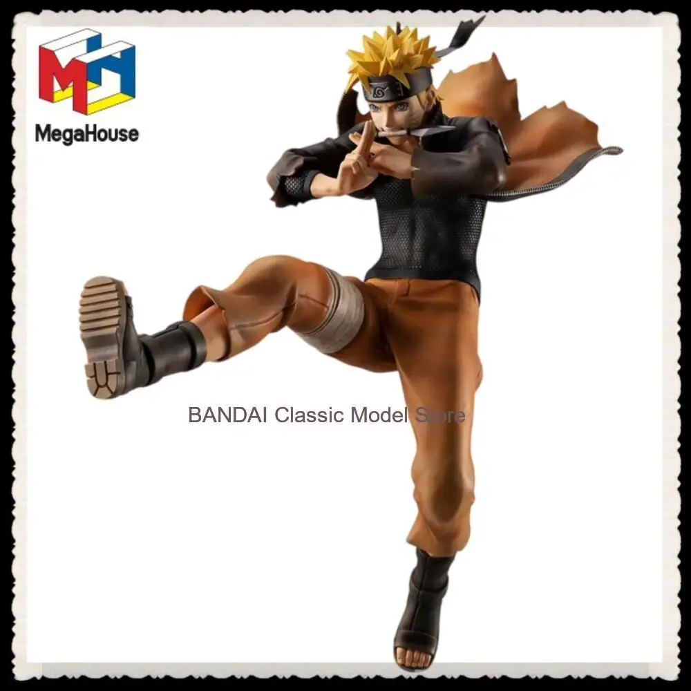 100% Original MegaHouse G.E.M. Series NARUTO Shippuden Uzumaki Naruto Ninja World War Ver 1/8 Anime Figure Collectible Statue