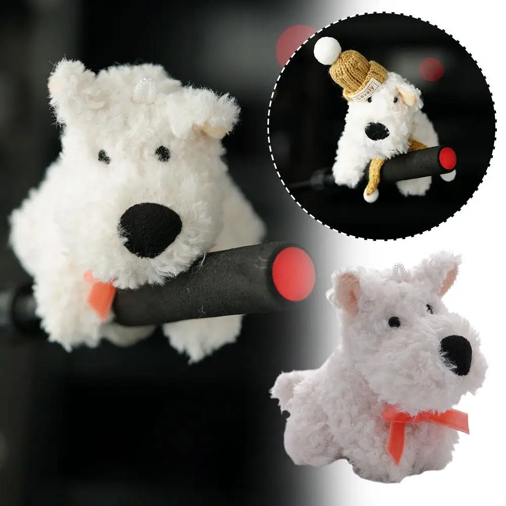 Decoración de embrague de muñeco de peluche de cachorro, decoración de interruptor de señal de giro de limpiaparabrisas de coche, accesorios interiores de coche de muñeca de limpiaparabrisas de perro kawaii
