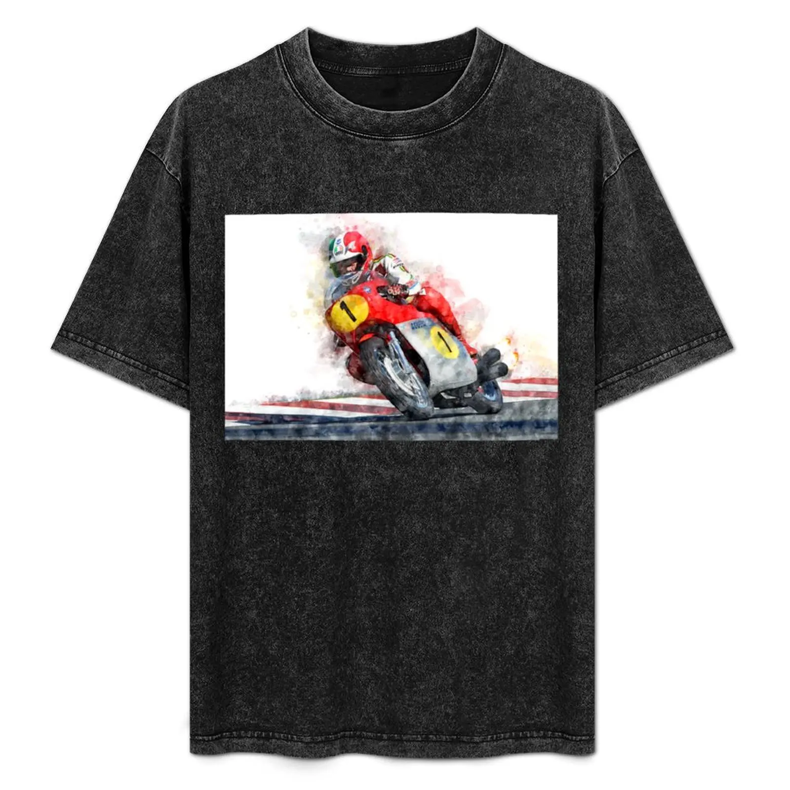 Camiseta Giacomo Agostini, Informal, Ligera, de Manga Corta