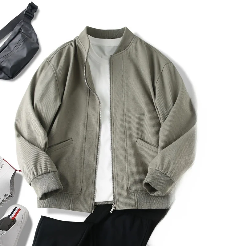 

Advanced Twill Fabric Men's Faion Stand Collar Casual Workwear Jaet Rigorous Sle Autumn Collection Youth Urban Wear