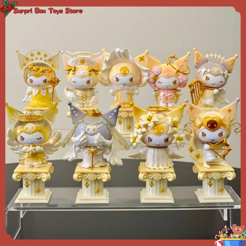

Original Sanrio Kuromi Angels Series Figurine Blind Box Kawaii Ornament Collectible Doll Mystery Box Valentine Day Gift For Girl