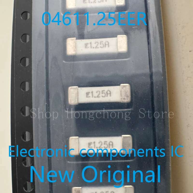 New 04611.25EER 04611.25ER 04611.25 Fuse Chip Slow Blow Acting 1.25A 600V SMD Solder Pad 10.1 X 3.12 X 3.12mm Ceramic T/R 50PCS