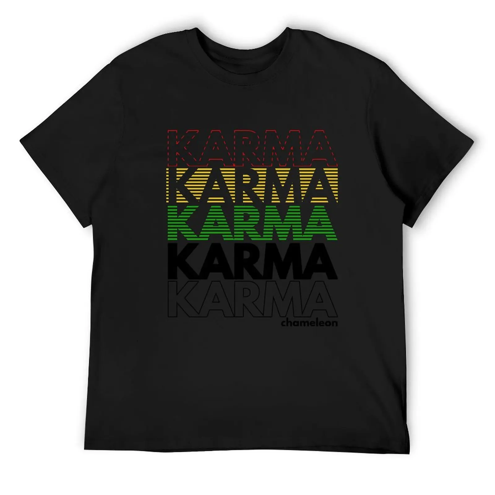 Karma Club (Red, Gold, and Green) T-Shirt graphic t shirts oversized Short sleeve tee men