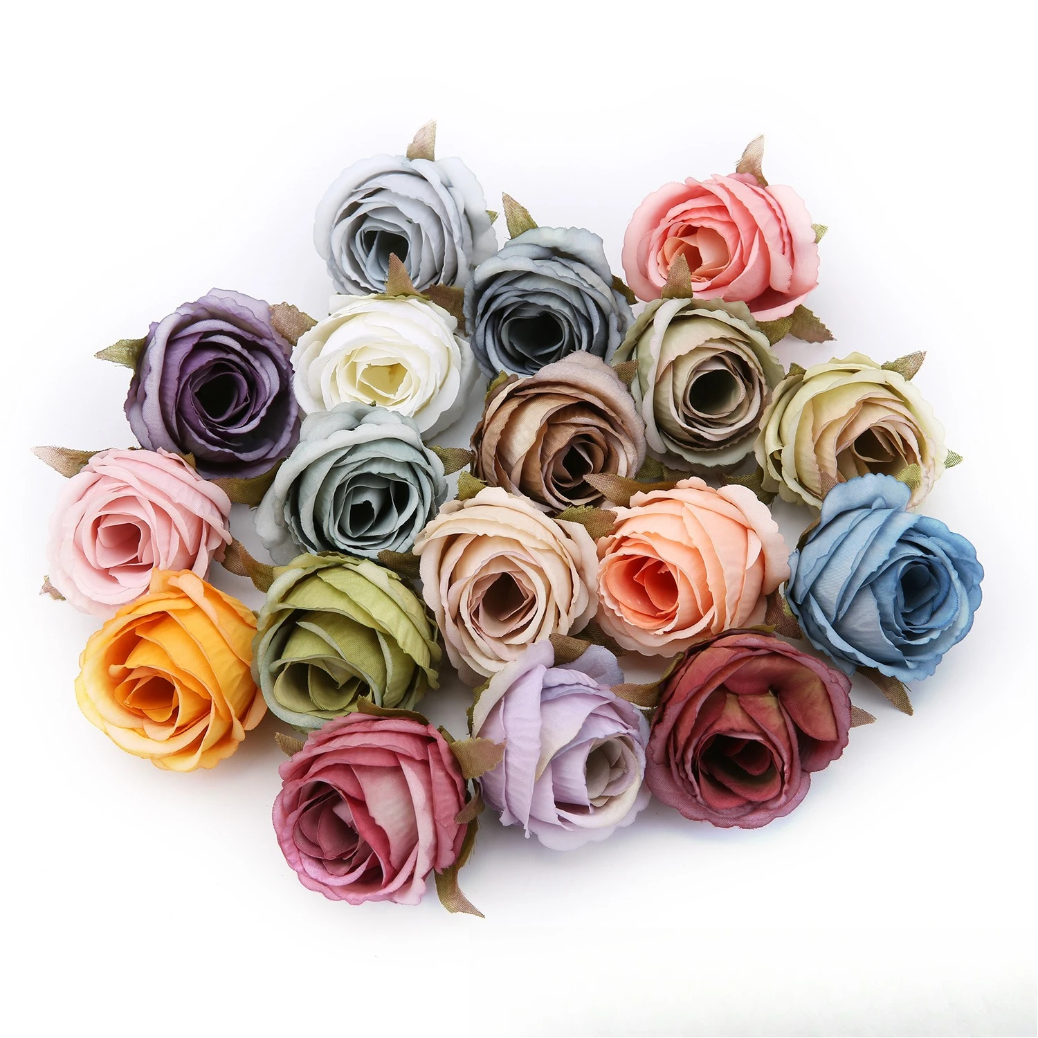 

Artificial flower retro rose head oil painting style DIY flower arrangement props, photography