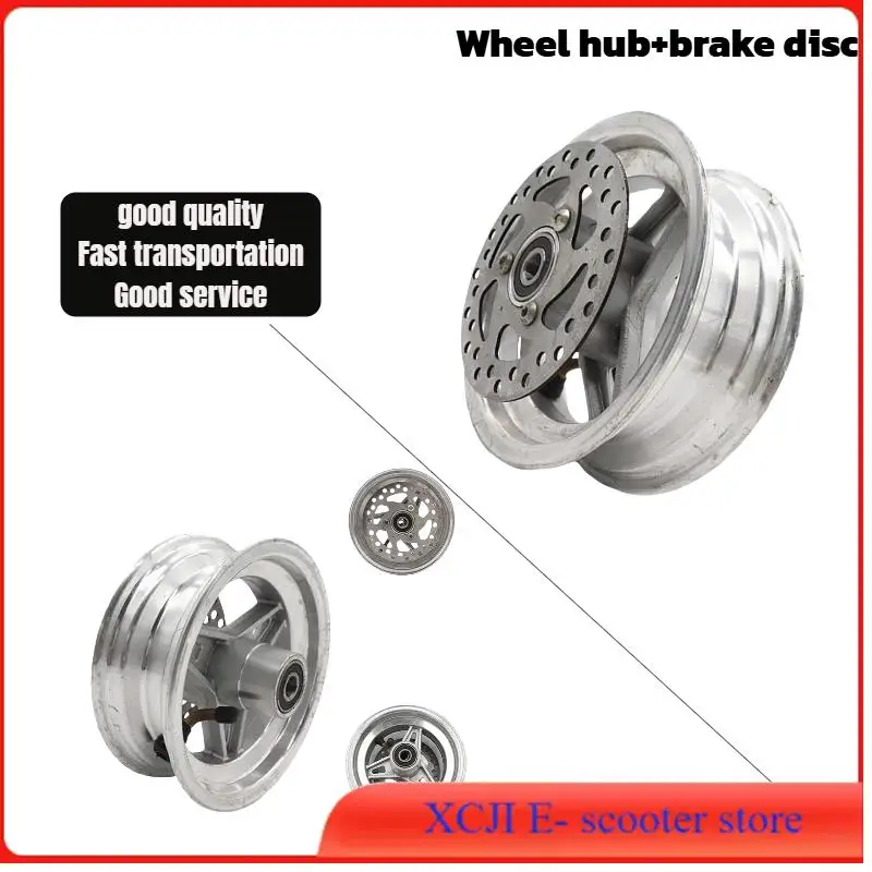 

6-дюймовая алюминиевая ступица дискового тормоза 10x6.00-6, шина, ступица переднего колеса для электрического скутера Citycoco