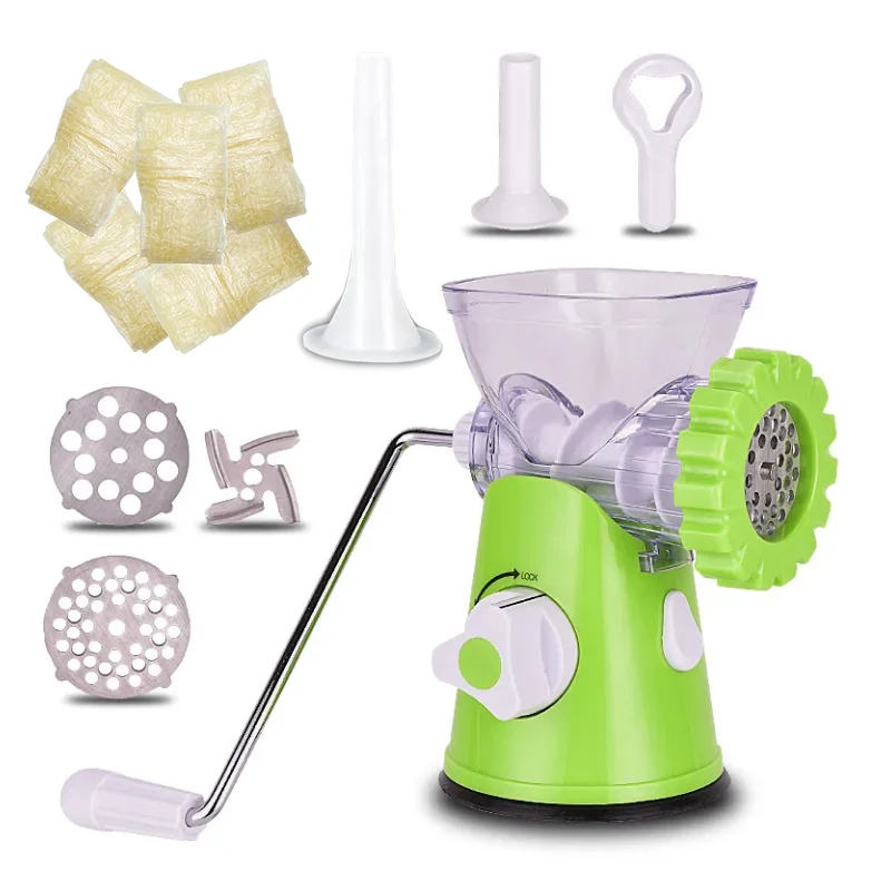 

Meat Grinder Household Multi-function Mincer Sausage Filler Machine Sausage Casing for Sausage Funnel Nozzle Poultry Tools Set