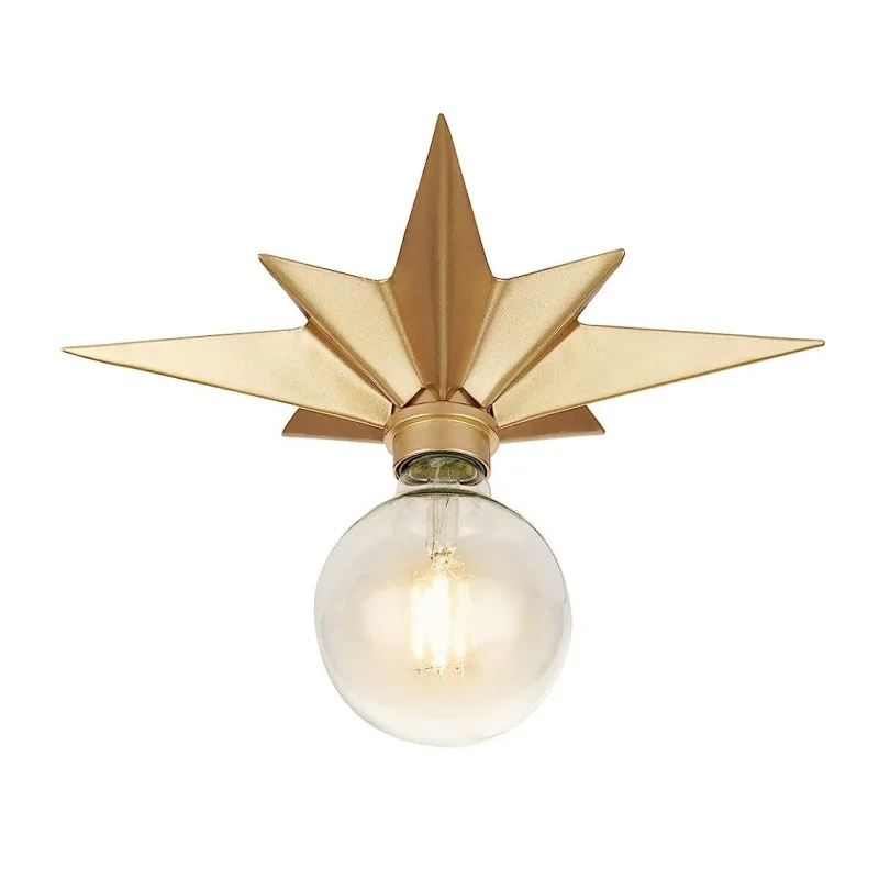 Indoor ceiling light star shaped dual color optional small bedroom ceiling light