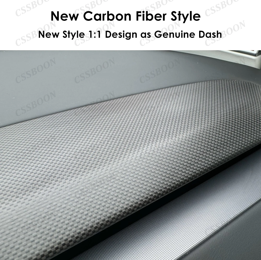 CSSBOON-Carbon Fiber Dashboard Cover para Tesla, painel de substituição original, interior Car Trim Cover, modelo 3, Highland, 2024