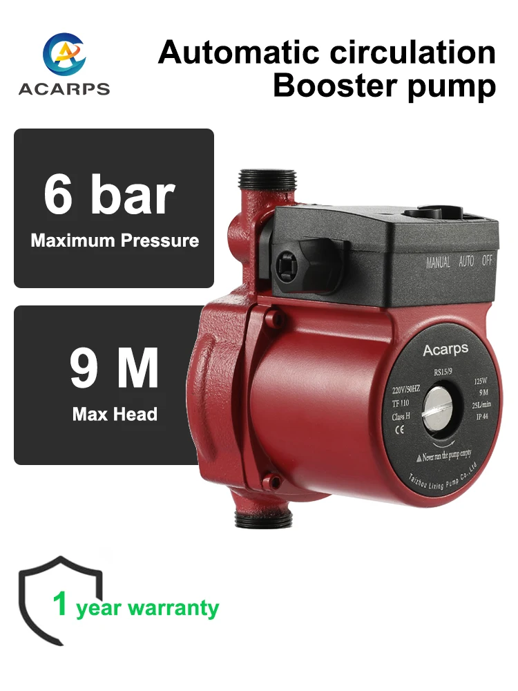 Acarps pompe de surpression de Circulation automatique chauffe-eau de douche domestique chauffage par le sol radieux pompes à eau silencieuses intelligentes 220V